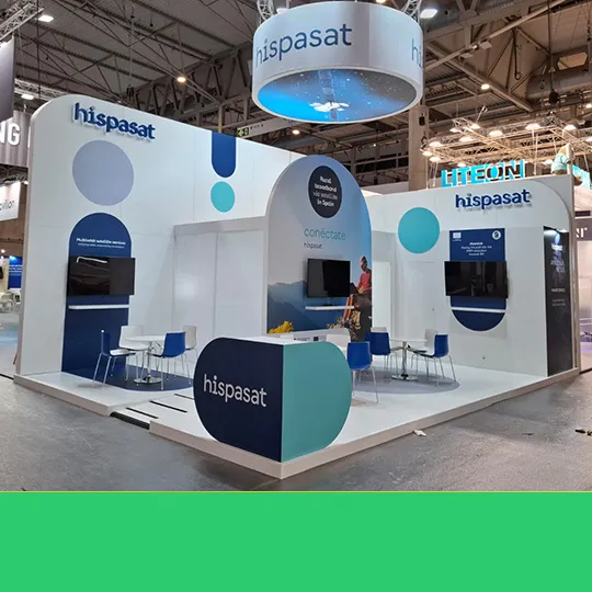 Diseño de stand de Hispasat
